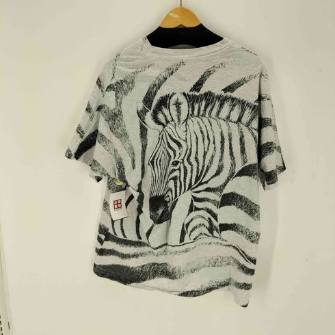 ヘインズ Hanes 80~90s USA製 オールオーバープリントクルーネックTシャツ メンズ JPN:XL