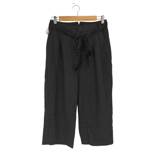 パドカレ pas de calais 2タック ウール スカーフベルト スラックスパンツ レディース JPN:38