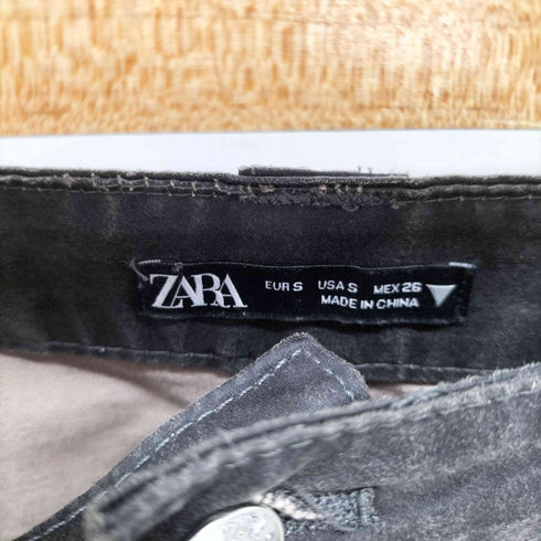 ザラ ZARA コーティング プリーツ スカパン レディース JPN:S