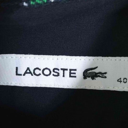 ラコステ LACOSTE ロゴ刺繍 チェック柄 フランネルシャツワンピース レディース JPN:40