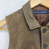 ラルフローレン RALPH LAUREN レザーベスト 動物ボタン レディース JPN:0