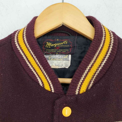 Marguart’s SPORTSWEAR 70-80s ウールメルトン 裏 中綿 キルト スタジャン アワードジャケット メンズ 44