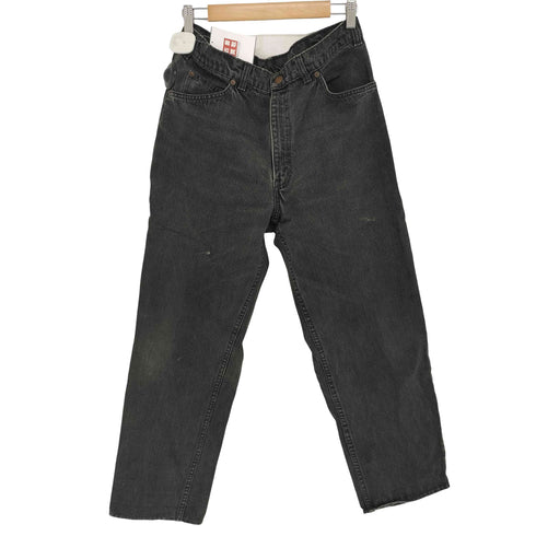 リーバイス Levis 80-90s カナダ製 ボタン裏212刻印 550 RELAXED FIT 先染め ブラック デニムパンツ メンズ 34×30