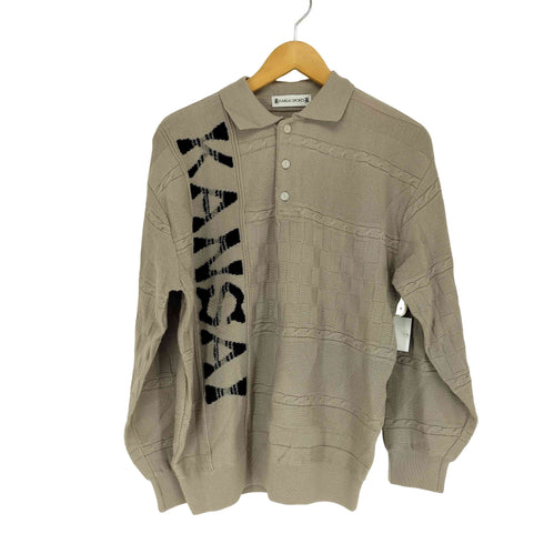 カンサイヤマモト KANSAI YAMAMOTO KANSAI SPORTS フロントロゴ ニットポロ メンズ