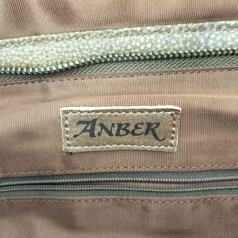 ANBER フェイクレザー ショルダーバッグ メンズ