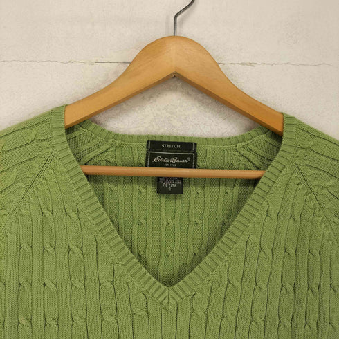 エディーバウアー Eddie Bauer 00S STRETCH コットンケーブルニット レディース S
