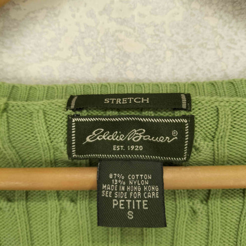 エディーバウアー Eddie Bauer 00S STRETCH コットンケーブルニット レディース S