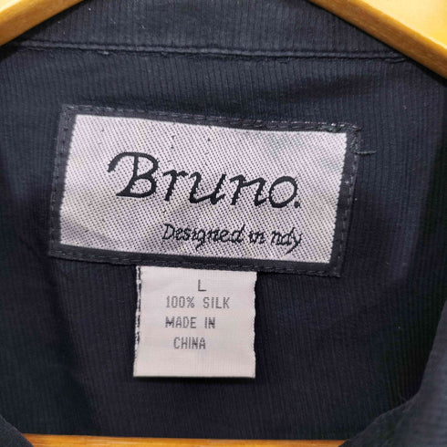 ブルーノ BRUNO 90S シルク レギュラーカラー L/S シャツ メンズ import:L