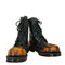Underground Shoes England 80S ファイアー プリント 10ホール ブーツ レディース 4