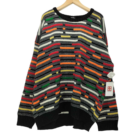 90S USA製 OUT OF BOUNDS 総柄 アクリル ニット セーター メンズ 4XL