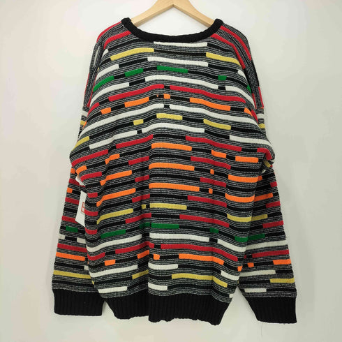 90S USA製 OUT OF BOUNDS 総柄 アクリル ニット セーター メンズ 4XL