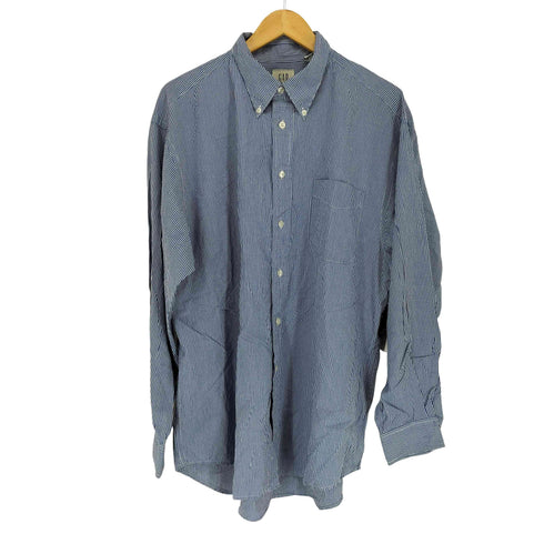 ギャップ Gap 80~90S ギンガムチェックボタンダウンシャツ メンズ XL