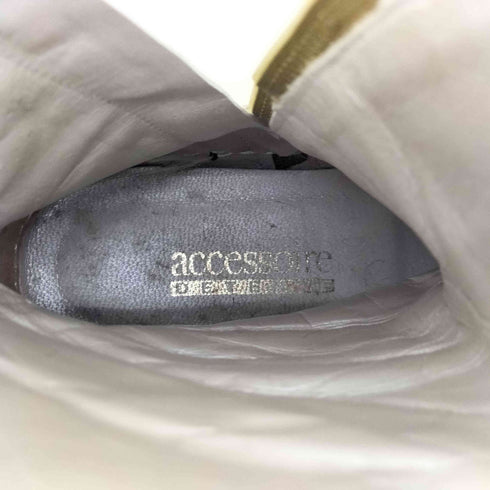 ACCESSOIRE ハラコレザー サイドジップ ブーツ レディース 36