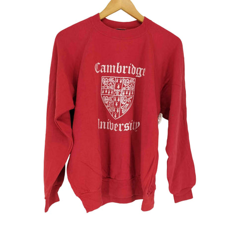 80~90S BLUES COMBRIDGE UNIVERSITY カレッジロゴプリントスウェット メンズ XL