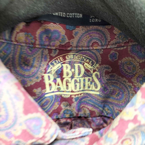 ビーディーバギーズ B.D.BAGGIES USA製 ペイズリー柄 ボタンダウンシャツ メンズ 15 1/2 - 34/35 - LONG