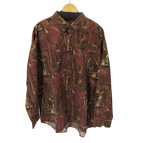 マゼラン magellan ハンティング柄 ボタンダウンシャツ メンズ import:XXL
