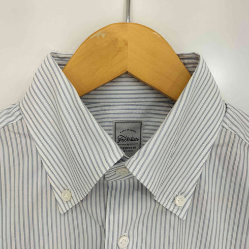 ファクトリエ factelier HITOYOSHI ストライプ ボタンダウンシャツ メンズ 39/82