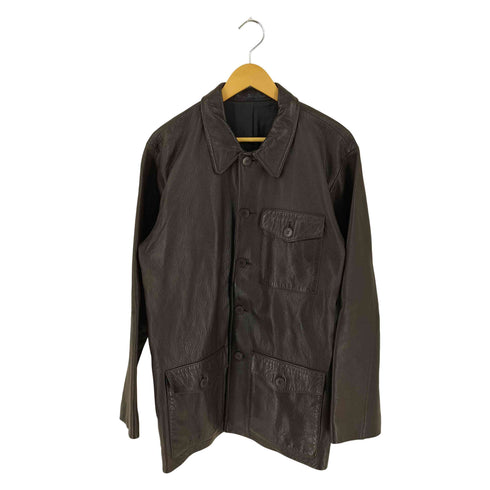 アニエスベーオム Agnes b.homme 90s 3ポケット レザー ハーフコート ジャケット メンズ 1