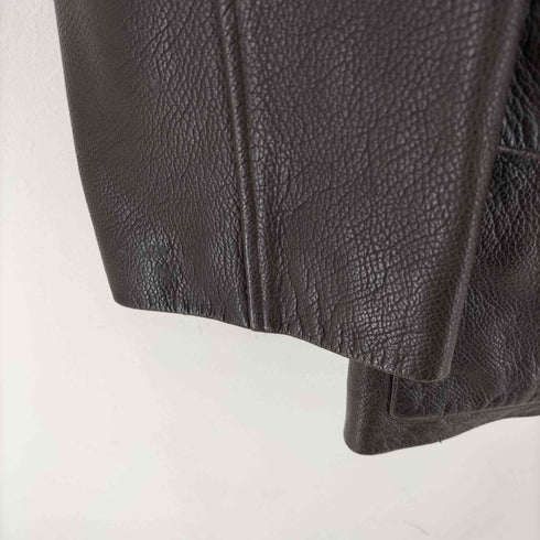 アニエスベーオム Agnes b.homme 90s 3ポケット レザー ハーフコート ジャケット メンズ 1