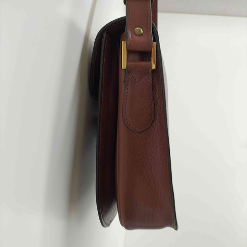 イヴサンローラン Yves Saint Laurent YSL ロゴ 型押し レザーショルダーバッグ レディース