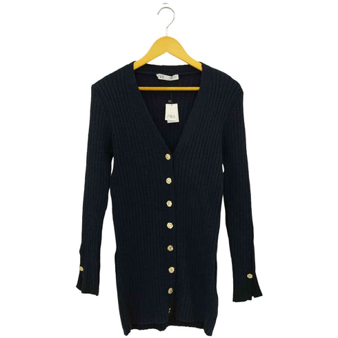 ザラ ZARA RIBBED KNIT CARDIGAN レディース S