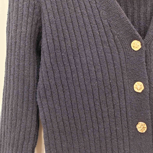 ザラ ZARA RIBBED KNIT CARDIGAN レディース S