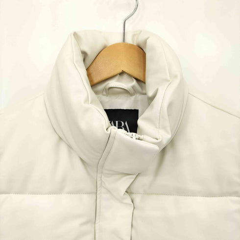 ザラ ZARA クロップドラバーフィニッシュベスト レディース S