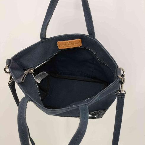 ヴァネッサブリューノ Le Cabas vanessabruno フランス製 2WAY キャンバス スパンコール ショルダーバッグ レディース