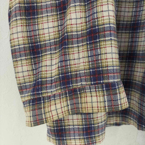 シアーズ Sears 70-80s PERMA-PREST 開襟 チェック パジャマシャツ メンズ import:L