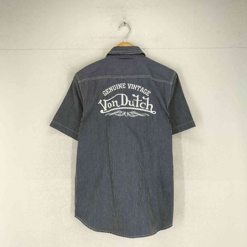 ボンダッチ Von Dutch ヒッコリー柄 S/S ワークシャツ メンズ JPN:L