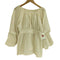 ナチュラルビューティーベーシック NATURAL BEAUTY BASIC 24SS シアーギャザーペプラムブラウス レディース import:M