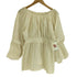 ナチュラルビューティーベーシック NATURAL BEAUTY BASIC 24SS シアーギャザーペプラムブラウス レディース import:M