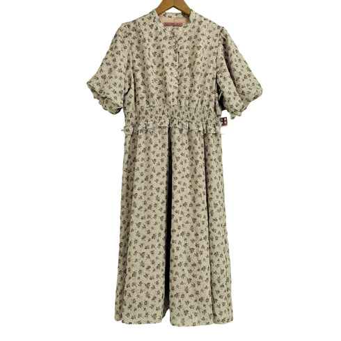 メゾンドフルール Maison de FLEUR petite robe バラ柄 パフスリーブ ワンピース レディース JPN:M