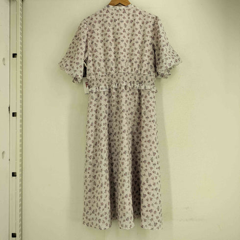 メゾンドフルール Maison de FLEUR petite robe バラ柄 パフスリーブ ワンピース レディース JPN:M