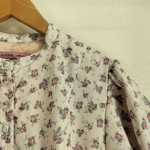 メゾンドフルール Maison de FLEUR petite robe バラ柄 パフスリーブ ワンピース レディース JPN:M