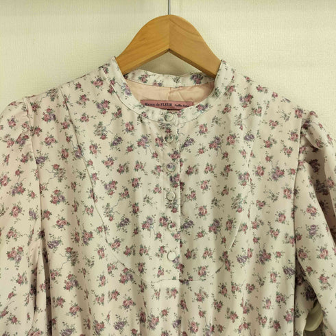 メゾンドフルール Maison de FLEUR petite robe バラ柄 パフスリーブ ワンピース レディース JPN:M
