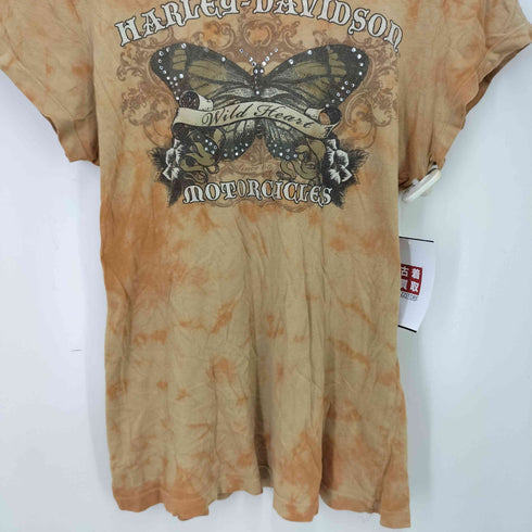 ハーレーダビッドソン HARLEY-DAVIDSON フロントプリント 半袖tシャツ チビT Y2K レディース JPN:M