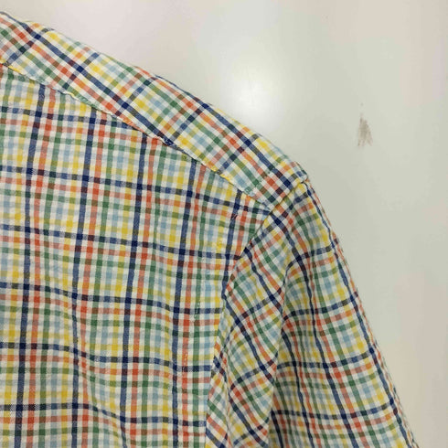 エルエルビーン L.L.Bean TRADITIONAL FIT マルチカラー チェック シアサッカー ボタンダウン 半袖シャツ メンズ import:M
