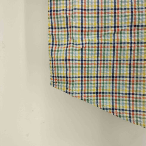 エルエルビーン L.L.Bean TRADITIONAL FIT マルチカラー チェック シアサッカー ボタンダウン 半袖シャツ メンズ import:M