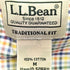 エルエルビーン L.L.Bean TRADITIONAL FIT マルチカラー チェック シアサッカー ボタンダウン 半袖シャツ メンズ import:M