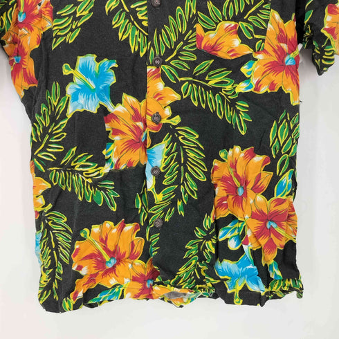 ケニントン kennington 80s 背景タグ レーヨン アロハ 半袖シャツ メンズ  M