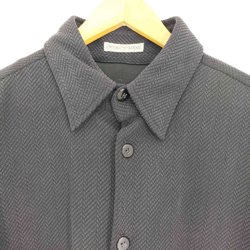 エンポリオアルマーニ EMPORIO ARMANI ヘリンボーン オーバーサイズ 長袖シャツ メンズ 54