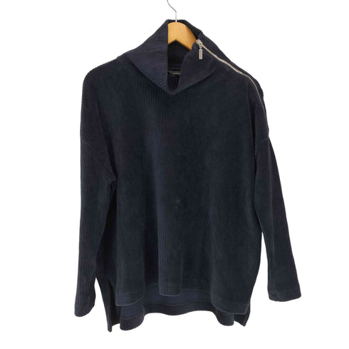 バナナリパブリック BANANA REPUBLIC ショルダージップ ベロアコーデュロイハイネックトップス レディース S