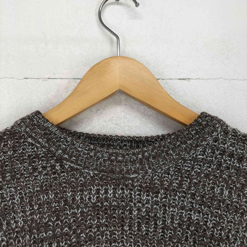 CASCADE 杢ブラウンクルーネックニット メンズ XL