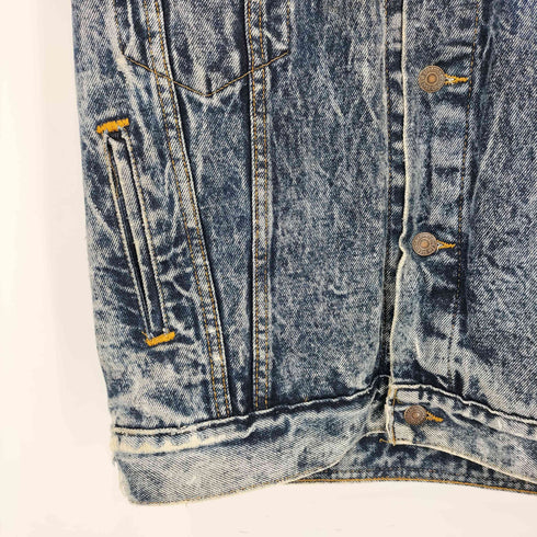 リーバイス Levis 80s USA製 白タブ 3rd型 ケミカルウォッシュ デニムベスト メンズ S