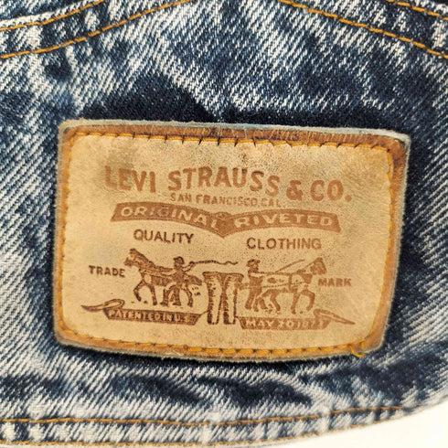 リーバイス Levis 80s USA製 白タブ 3rd型 ケミカルウォッシュ デニムベスト メンズ S
