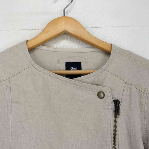 ギャップ Gap リネンダブルライダースジャケット レディース M