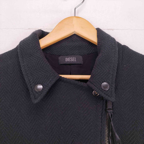 ディーゼル DIESEL 90~00S 裾フリルコットンダブルライダースジャケット レディース XS