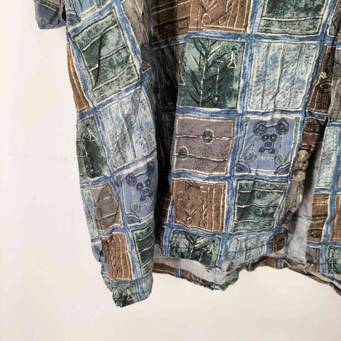 ピエールカルダン pierre cardin 総柄レーヨン半袖シャツ メンズ XXL