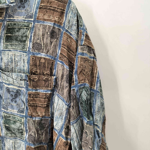 ピエールカルダン pierre cardin 総柄レーヨン半袖シャツ メンズ XXL